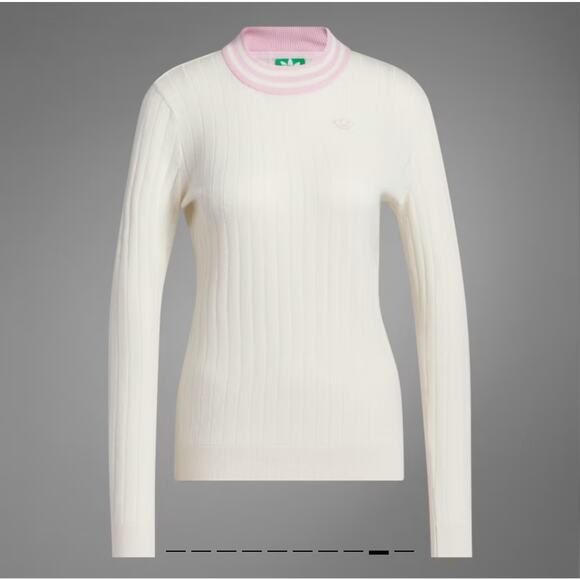 Adidas Longsleeve Cable Knit Pullover Sweater Cashmere Wool Sz XS Preppy Golf - Picture 4 of 16